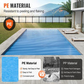 Solar Pool Cover 24 x 12 ft Rectangle Solar Blanket for Inground and Above Ground Swimming Pools 8 mil Blue
